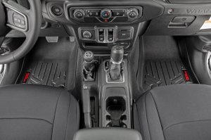 Jeep Gladiator Floor Mats - Front + Rear - Rough Country - Rough Country Floor Armor - '20-'25